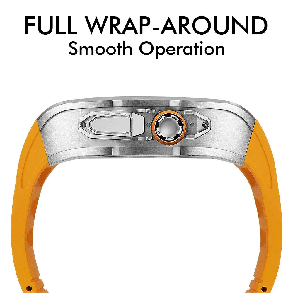 Luxury Titanium Alloy/Carbon Fiber Case Modification Kit for Apple Watch Ultra 2/1 49MM Fluororubber Strap High Quality Kit 49Mm Avontic