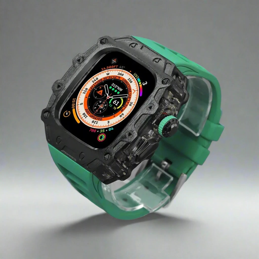 Titanium Alloy Case and Fluorubber Band Combo for Apple Watch Ultra and Ultra 2 - Avontic