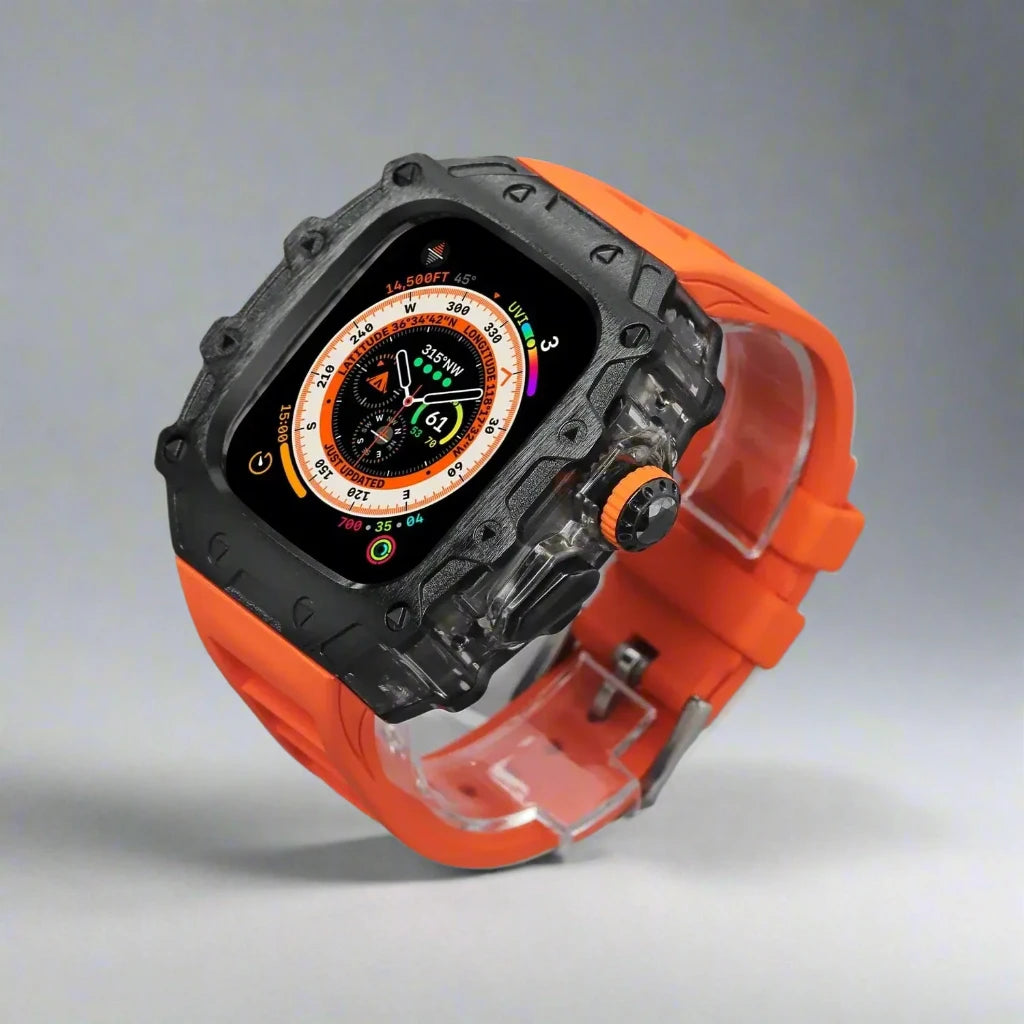 Titanium Alloy Case and Fluorubber Band Combo for Apple Watch Ultra and Ultra 2 - Avontic