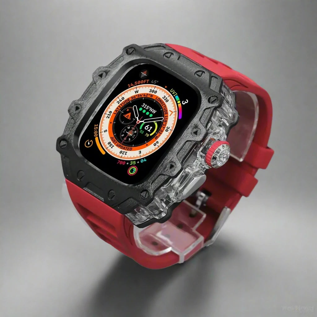 Titanium Alloy Case and Fluorubber Band Combo for Apple Watch Ultra and Ultra 2 - Avontic