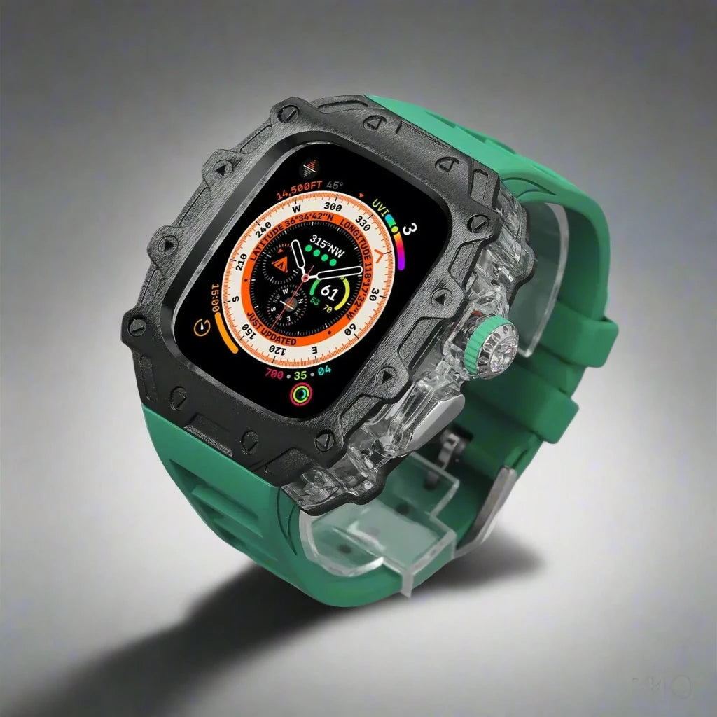 Titanium Alloy Case and Fluorubber Band Combo for Apple Watch Ultra and Ultra 2 - Avontic