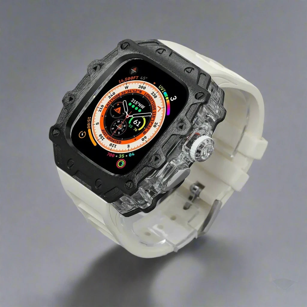 Titanium Alloy Case and Fluorubber Band Combo for Apple Watch Ultra and Ultra 2 - Avontic