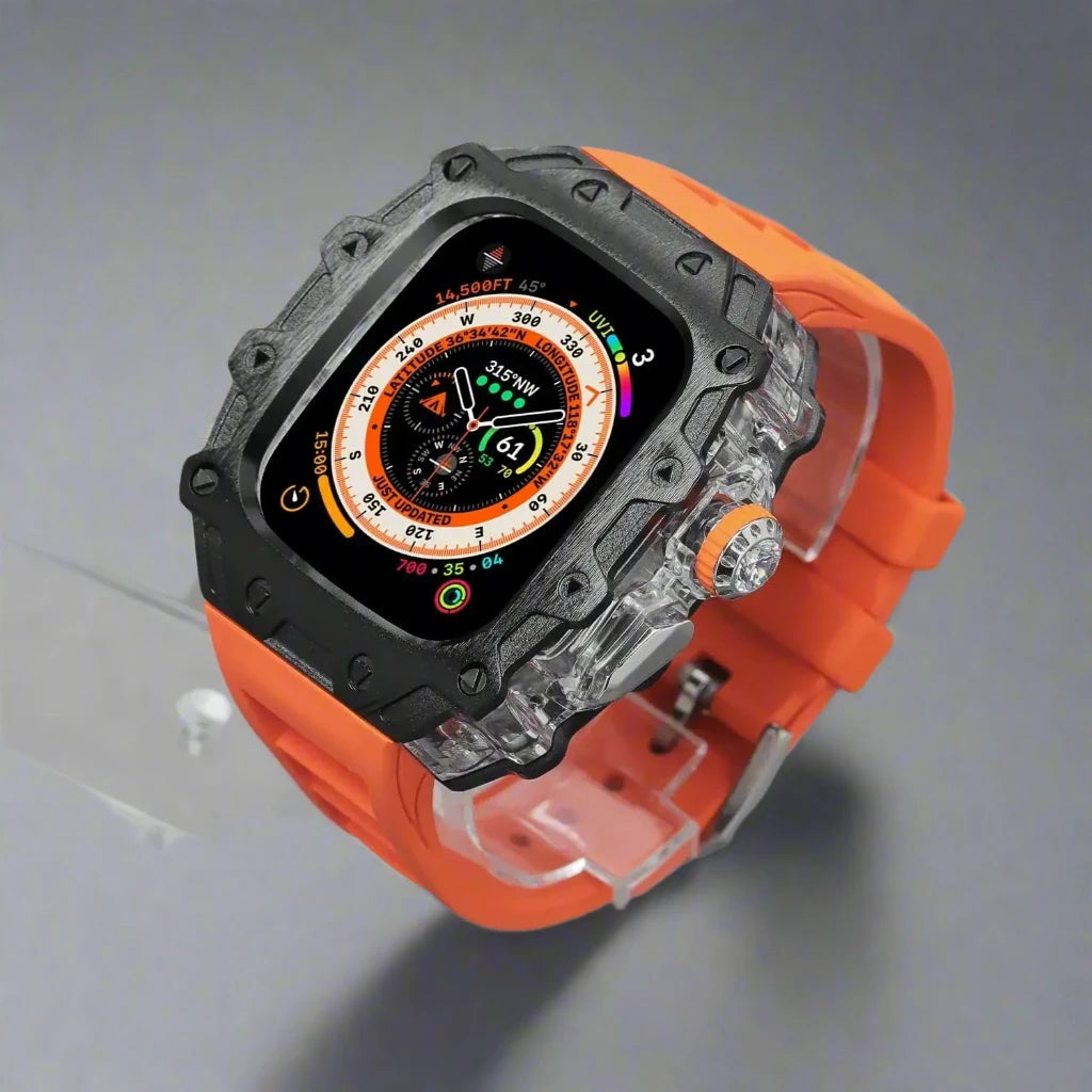 Titanium Alloy Case and Fluorubber Band Combo for Apple Watch Ultra and Ultra 2 - Avontic