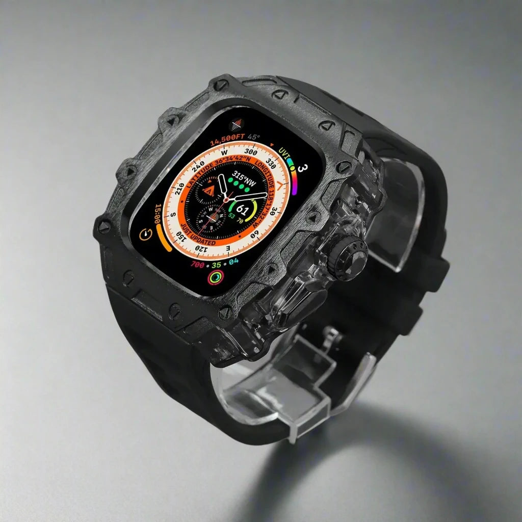 Titanium Alloy Case and Fluorubber Band Combo for Apple Watch Ultra and Ultra 2 - Avontic