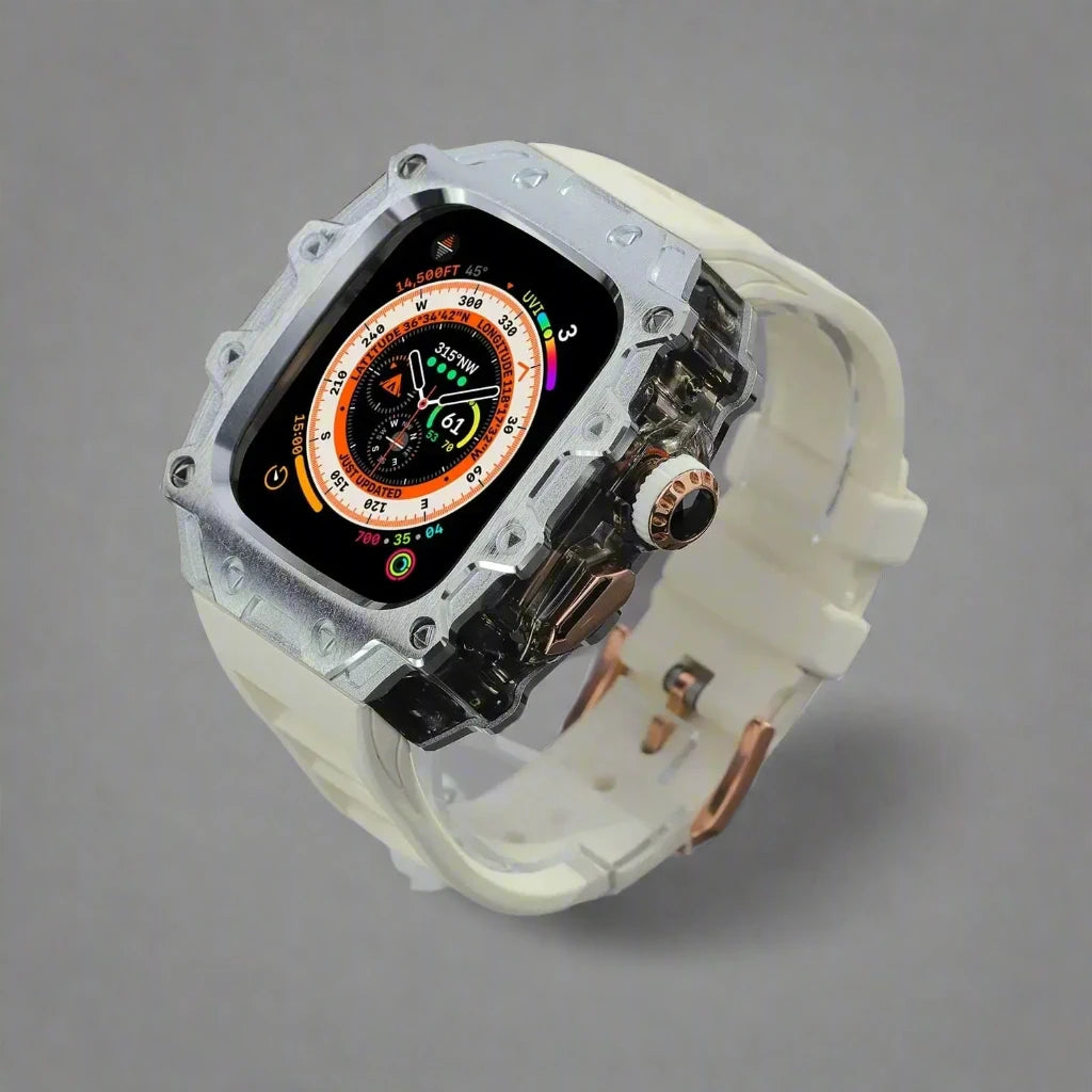 Titanium Alloy Case and Fluorubber Band Combo for Apple Watch Ultra and Ultra 2 - Avontic