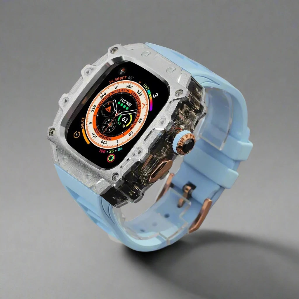 Titanium Alloy Case and Fluorubber Band Combo for Apple Watch Ultra and Ultra 2 - Avontic