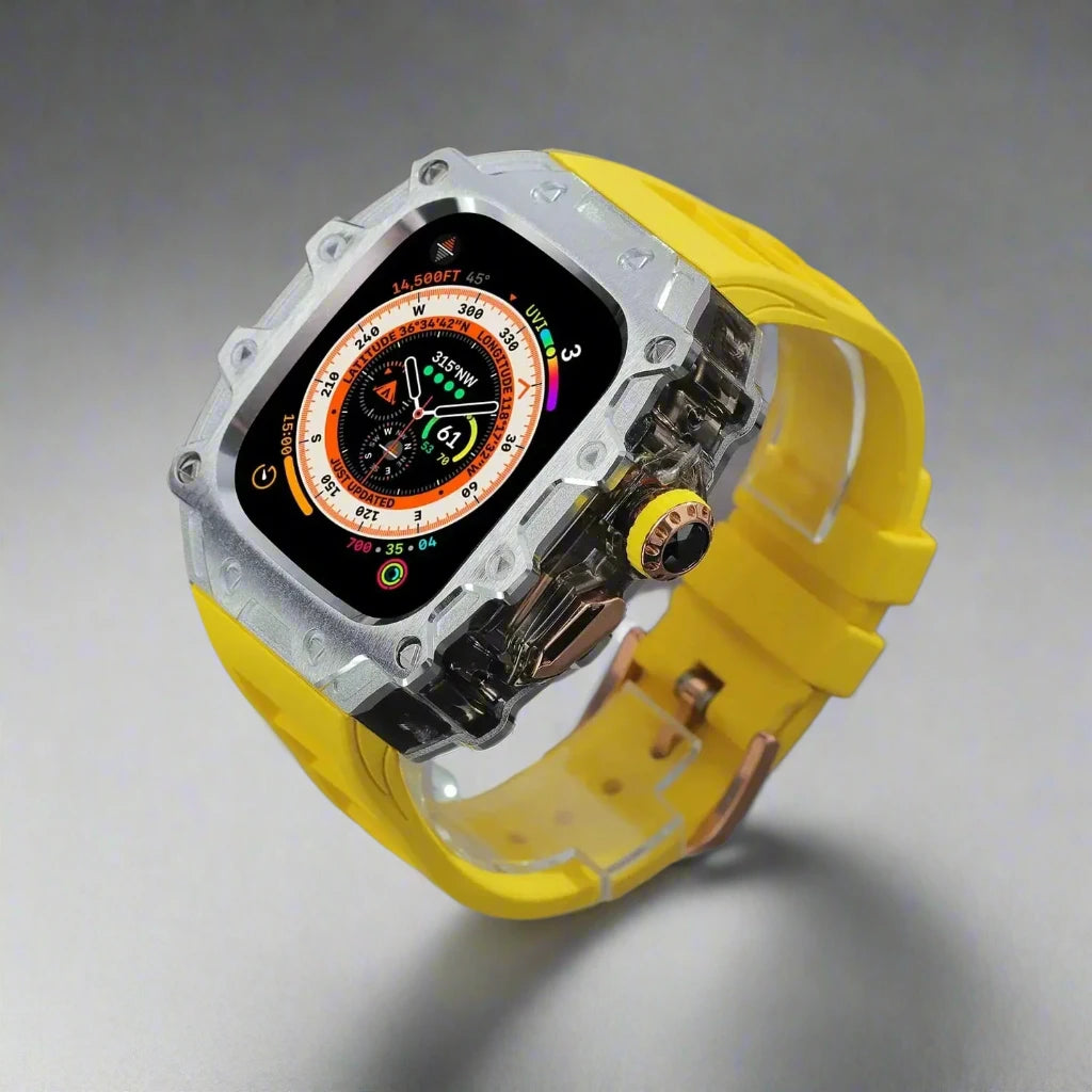 Titanium Alloy Case and Fluorubber Band Combo for Apple Watch Ultra and Ultra 2 - Avontic