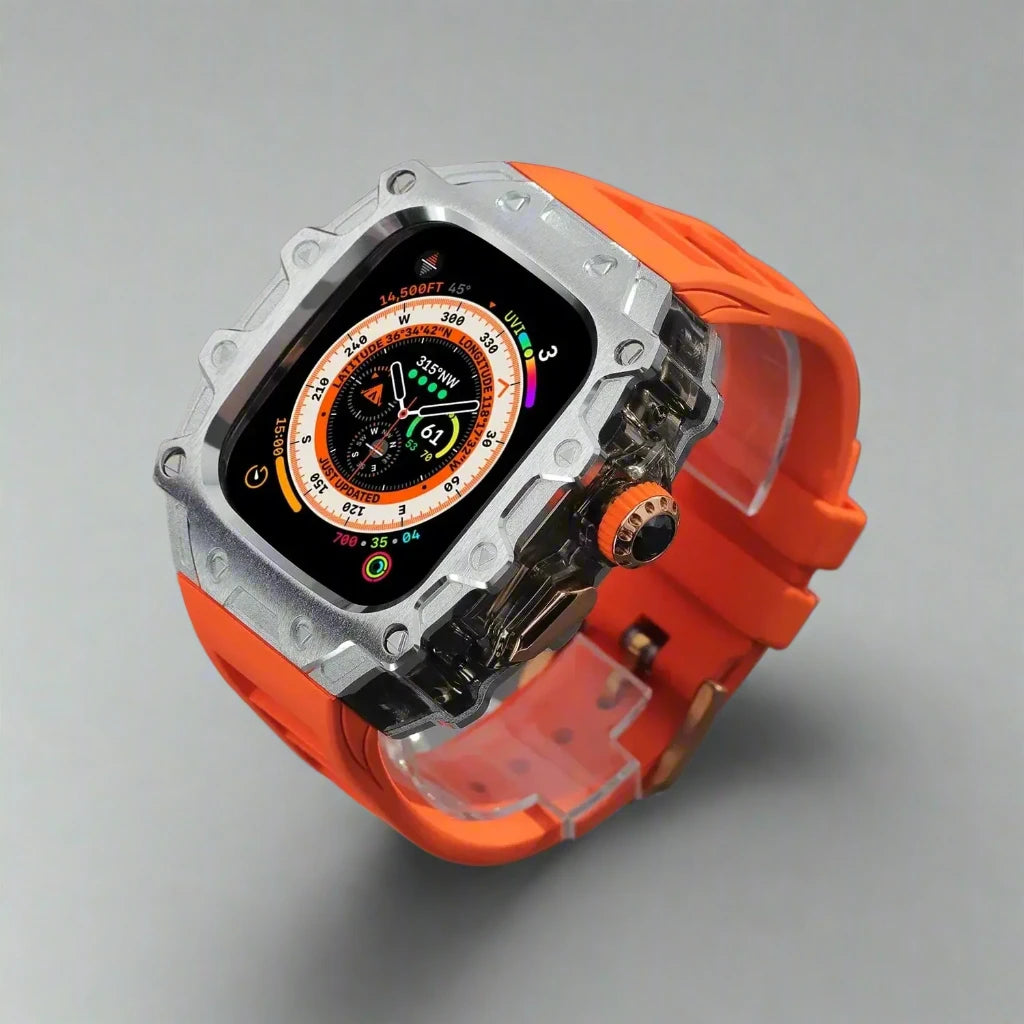 Titanium Alloy Case and Fluorubber Band Combo for Apple Watch Ultra and Ultra 2 - Avontic