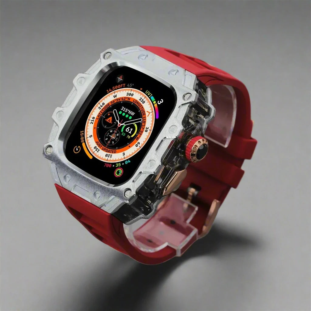 Titanium Alloy Case and Fluorubber Band Combo for Apple Watch Ultra and Ultra 2 - Avontic