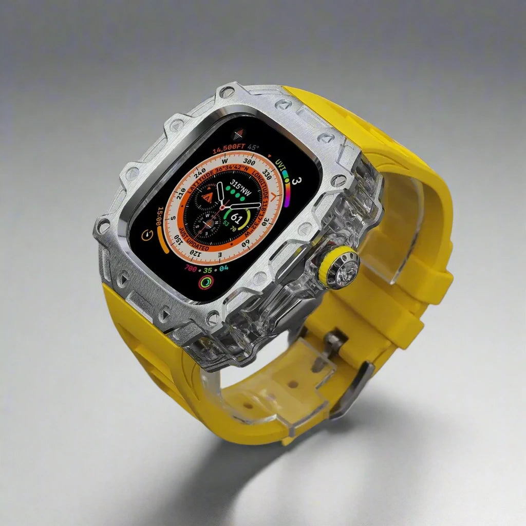 Titanium Alloy Case and Fluorubber Band Combo for Apple Watch Ultra and Ultra 2 - Avontic