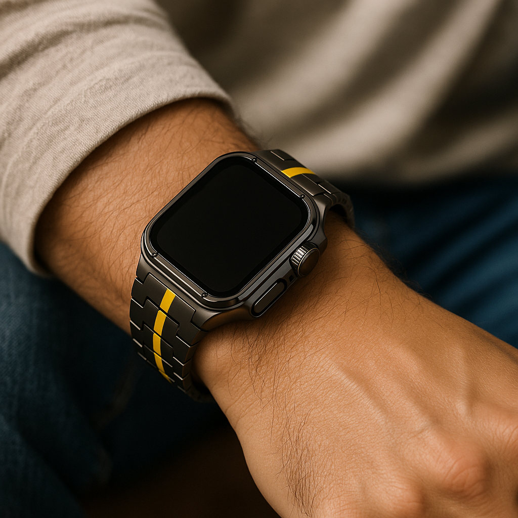 AeroGuard™ Titanium Band + Armor Case for Apple Watch