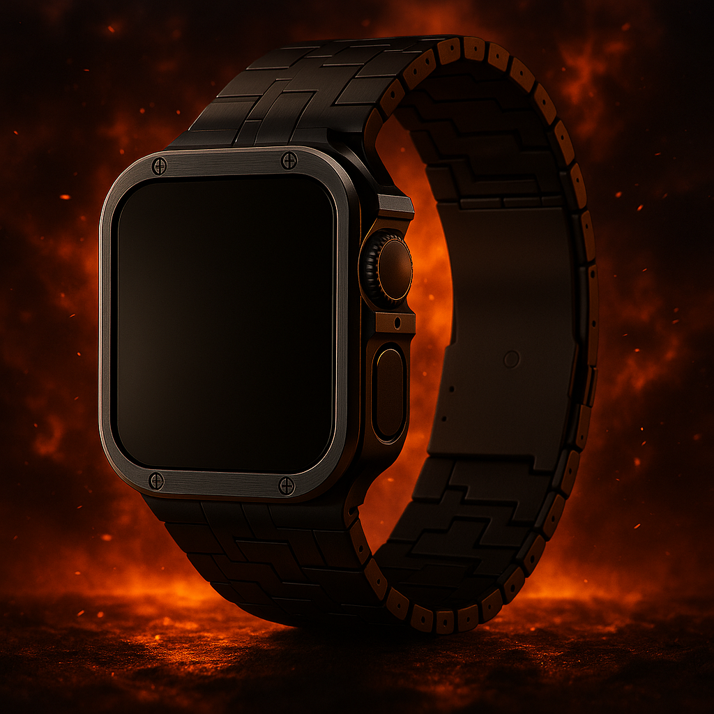 AeroGuard™ Titanium Band + Armor Case for Apple Watch