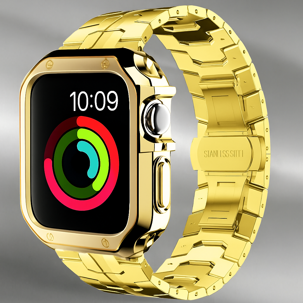 TitaniumGuard™ Prime Armor Set – Titanium Band & Protective Case for Apple Watch Ultra 3/2/1, Series 11/10/9/8, SE & All Models