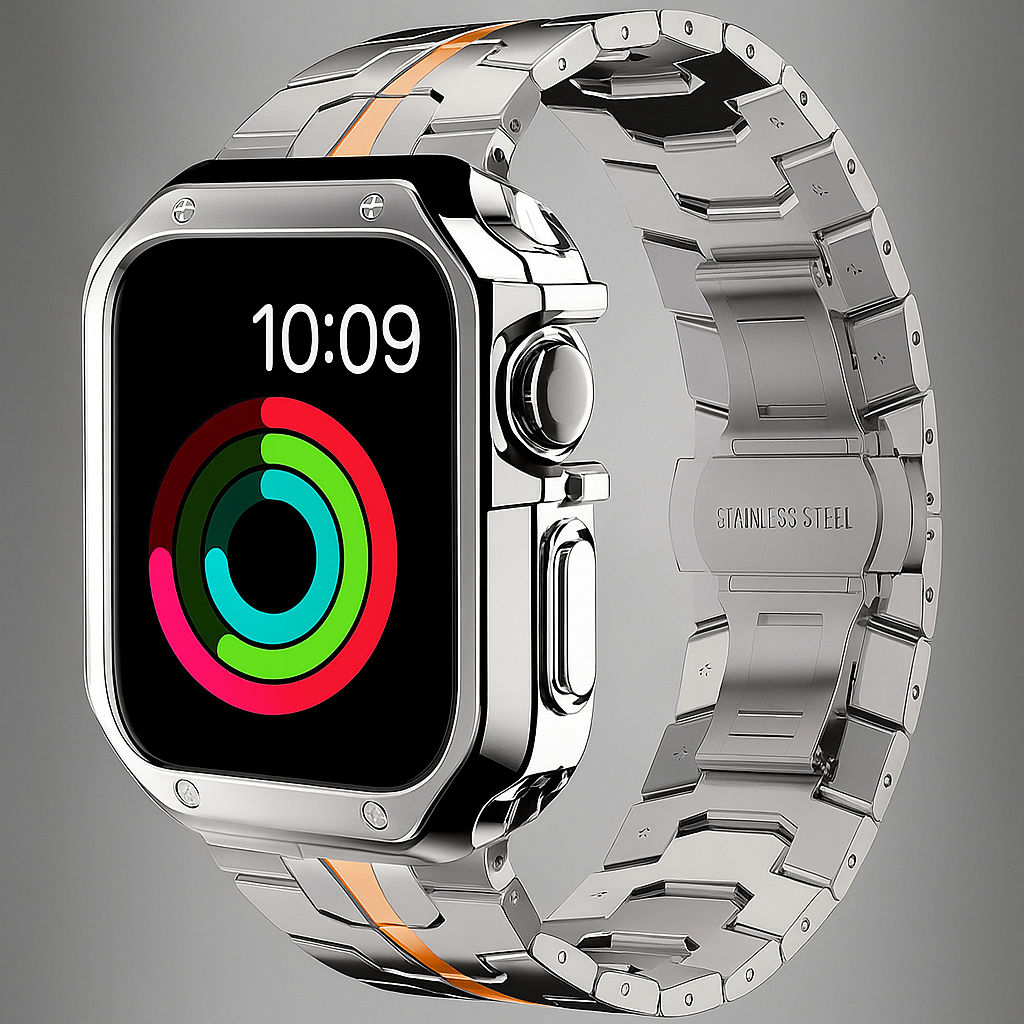 TitaniumGuard™ Prime Armor Set – Titanium Band & Protective Case for Apple Watch Ultra 3/2/1, Series 11/10/9/8, SE & All Models