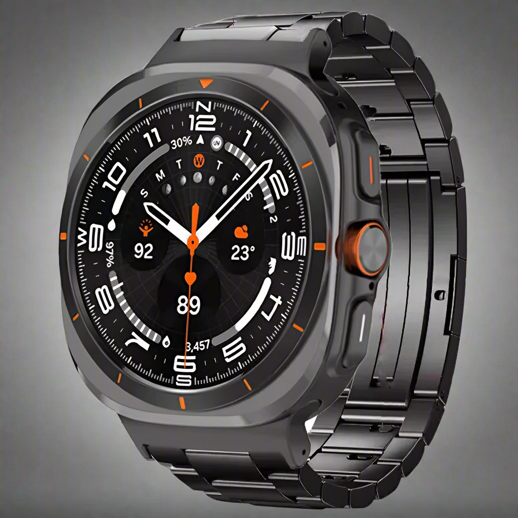 TitaniumLuxe Pro Band for Samsung Galaxy Watch Ultra 2024 & 2025 (47mm) - Premium Titanium, Adjustable, 4 Finishes
