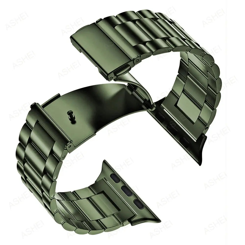 For apple watch 7 band + case 45mm 41mm Stainless steel bracelet for iwatch se apple watch 6/5/4/3 44mm 40mm 42mm 38mm band case Avontic