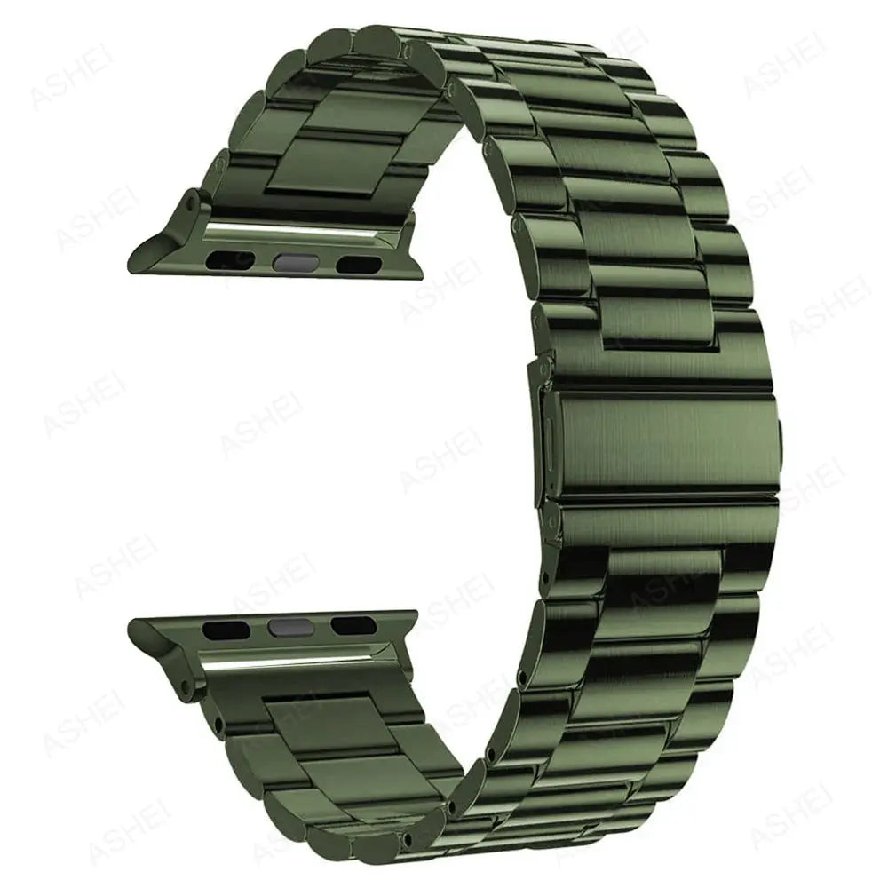 For apple watch 7 band + case 45mm 41mm Stainless steel bracelet for iwatch se apple watch 6/5/4/3 44mm 40mm 42mm 38mm band case Avontic