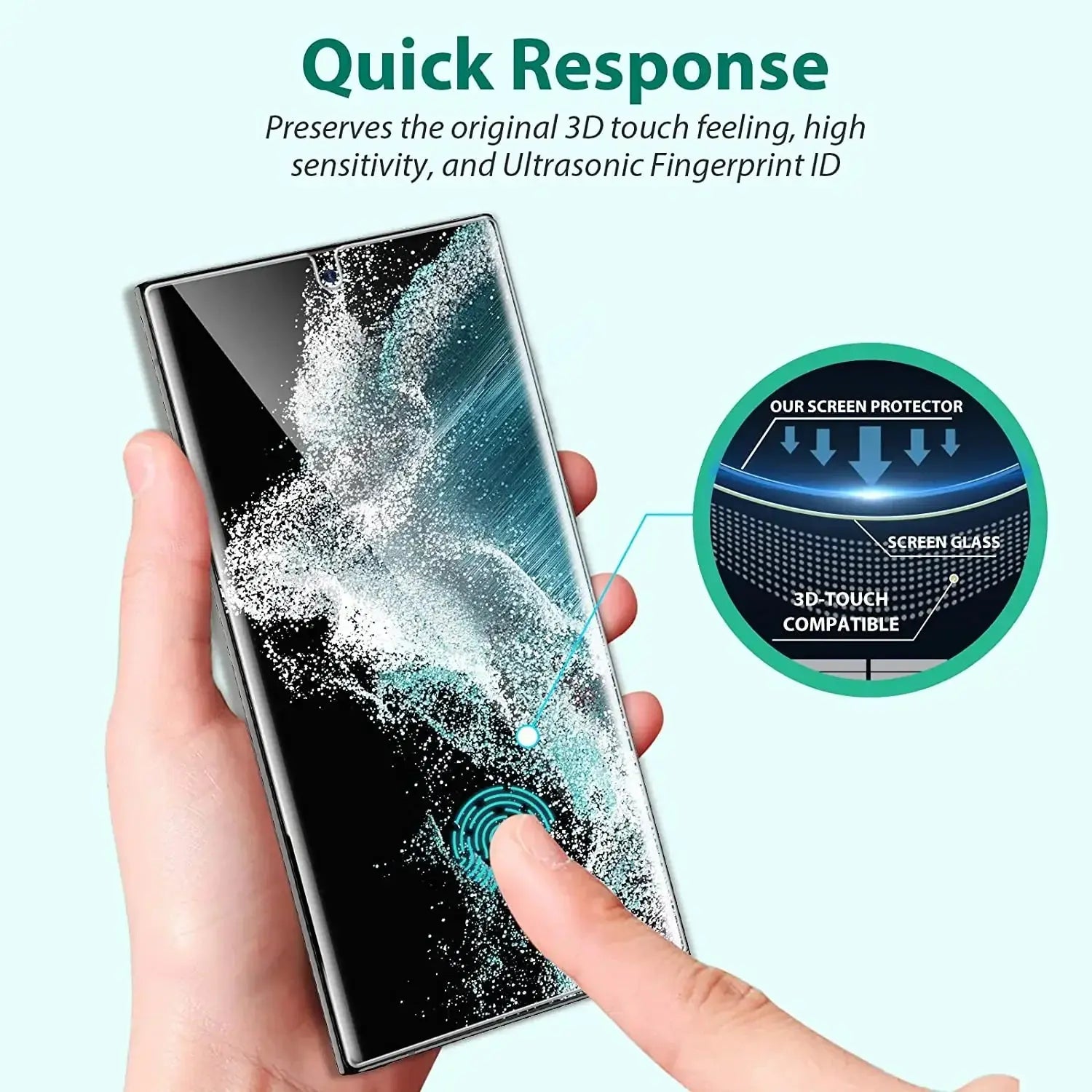 UltraShield 3D Curved Soft TPU Screen Protector for Samsung Galaxy S24 Series ā product view 2