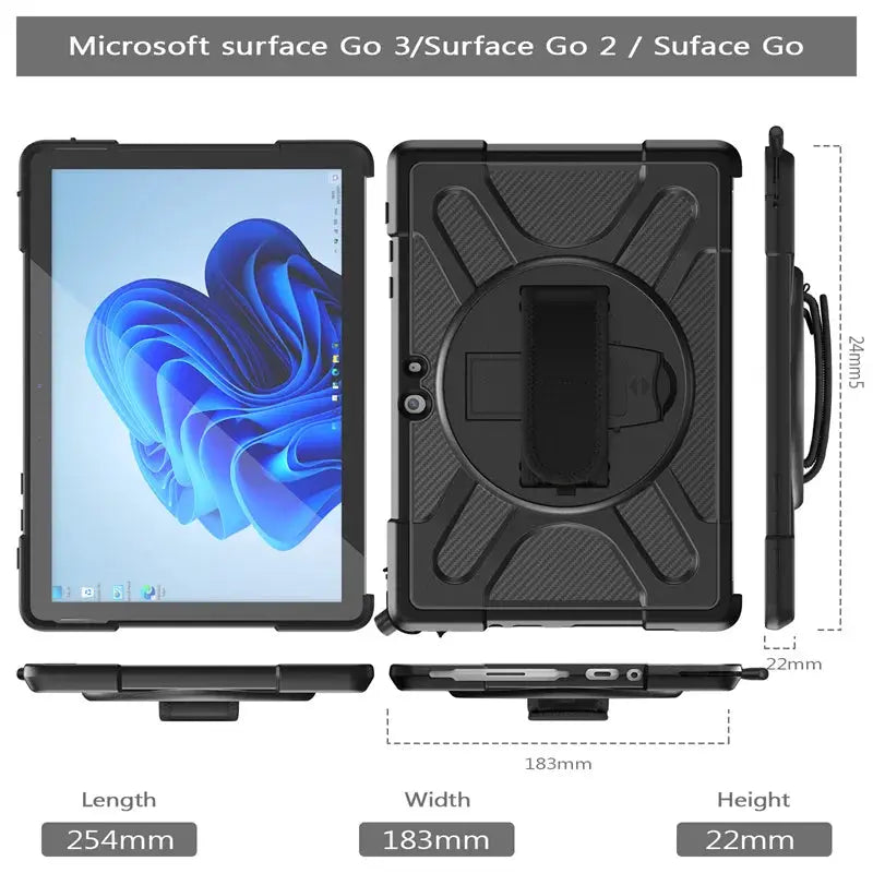 360 Rotating Shockproof Laptop Cover for Microsoft Surface Go 4 3 2 1 10.5" Pro 9 8 13" 7 6 5 4 12.3 inch Case Funda Capa Coque Avontic
