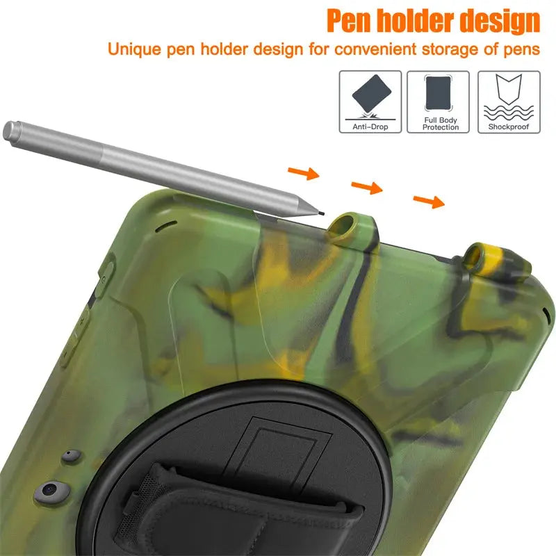 360 Rotating Shockproof Laptop Tablet Cover for Microsoft Surface Go 4 3 2 1 10.5" Pro X 7 6 5 4 12.3 inch Case Funda Capa Coque Avontic