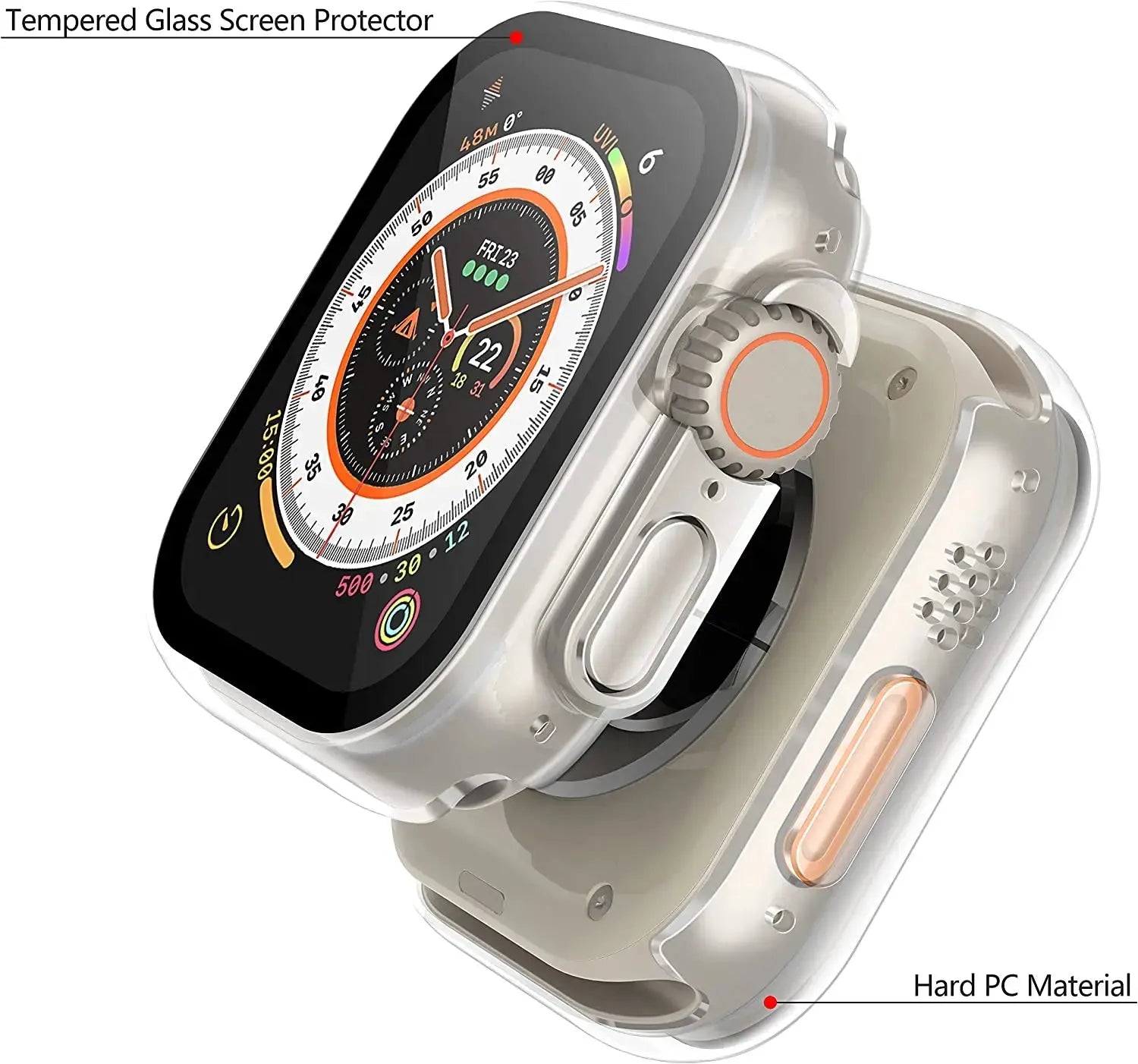AvonticGuard 3-in-1 Precision Shield for Apple Watch Ultra & Ultra 2 49mm — product view 3