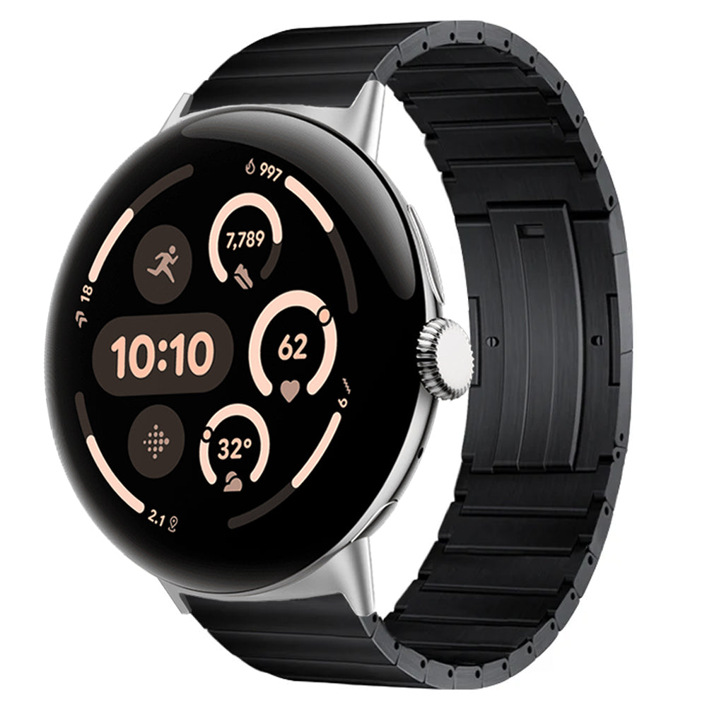 TitanLink Pro Titanium Band for Google Pixel Watch 4 & 3 – Premium Brushed Titanium Luxury Band (45mm Compatible)