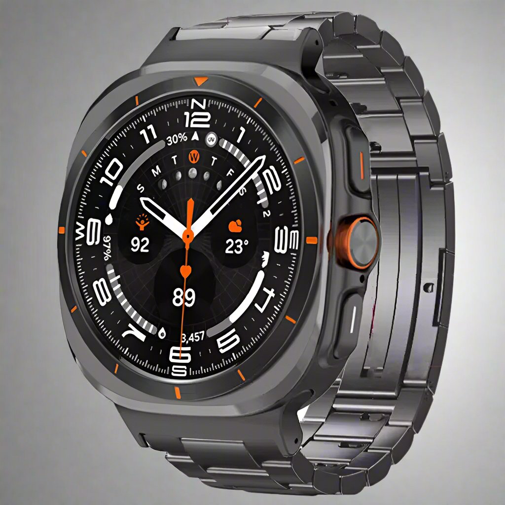 TitaniumLuxe Pro Band for Samsung Galaxy Watch Ultra 2024 & 2025 (47mm) - Premium Titanium, Adjustable, 4 Finishes