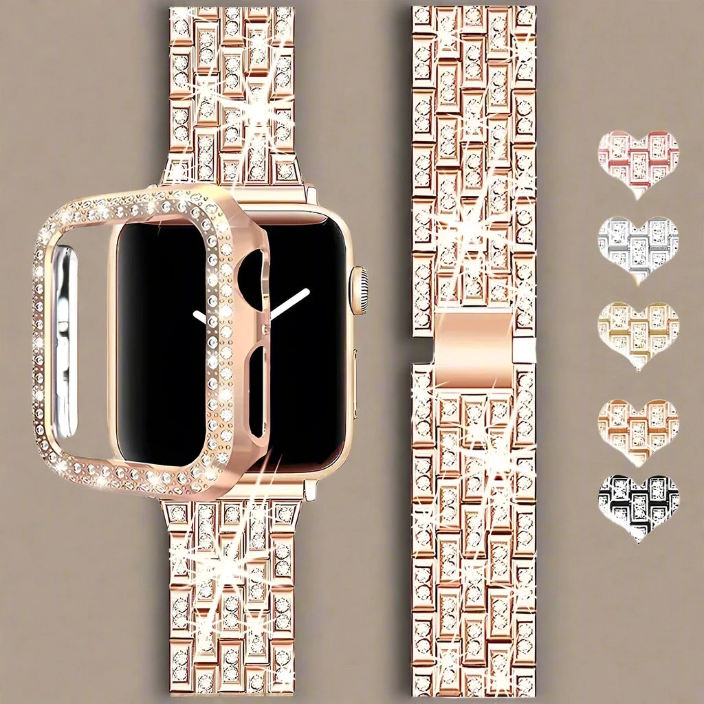 StellarGlitz Luxe Women's Watch Band & Diamond Shield for Apple Watch — product view 2