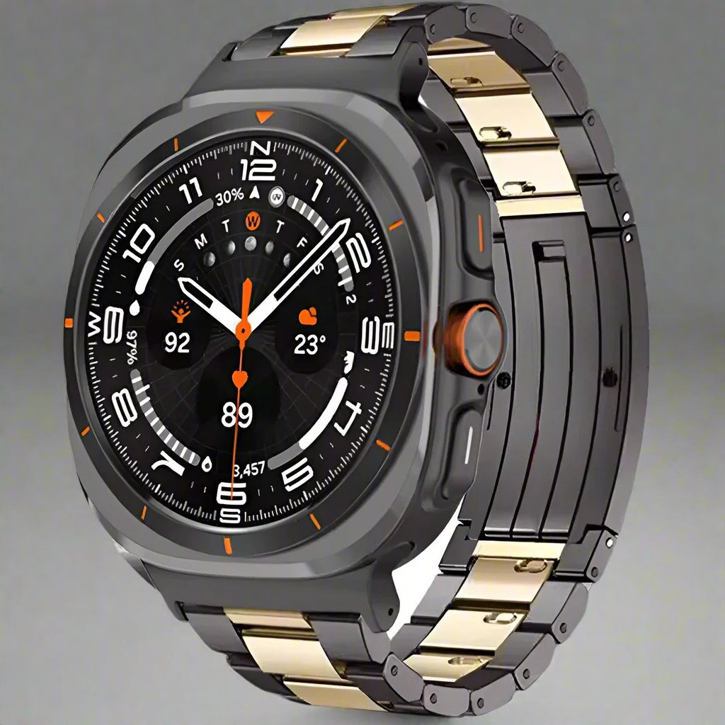 TitaniumLuxe Pro Band for Samsung Galaxy Watch Ultra 2024 & 2025 (47mm) - Premium Titanium, Adjustable, 4 Finishes