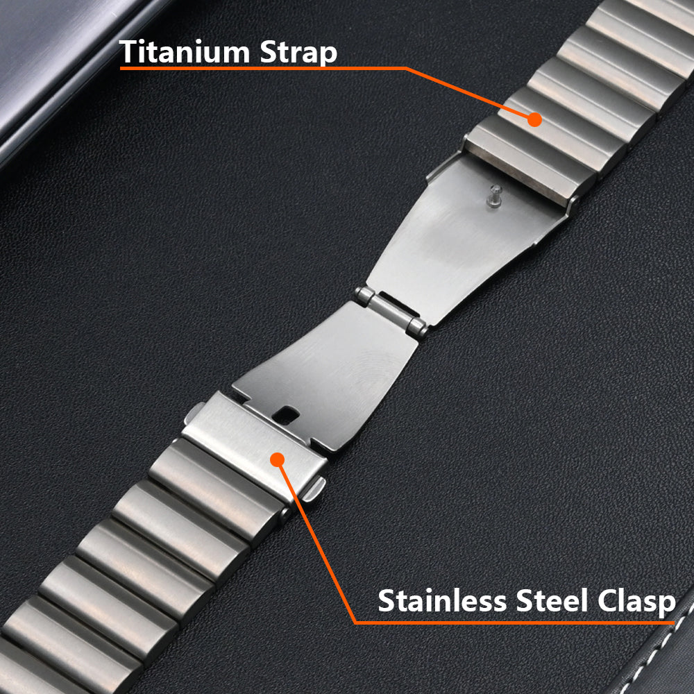 TitanGuard™ Pure Titanium Link Band for Google Pixel Watch 3 & 4 (45mm) – Grade 5 Titanium