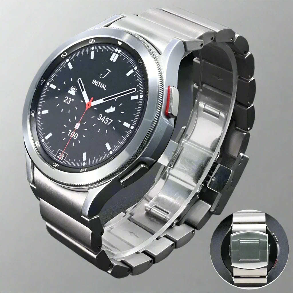 Titanium Strap for Samsung Galaxy Watch 4/5/6/7 44mm 40mm 316L Stainless Steel Buckle Band for Galaxy 6 Classic 47mm 43mm 5 Pro Avontic