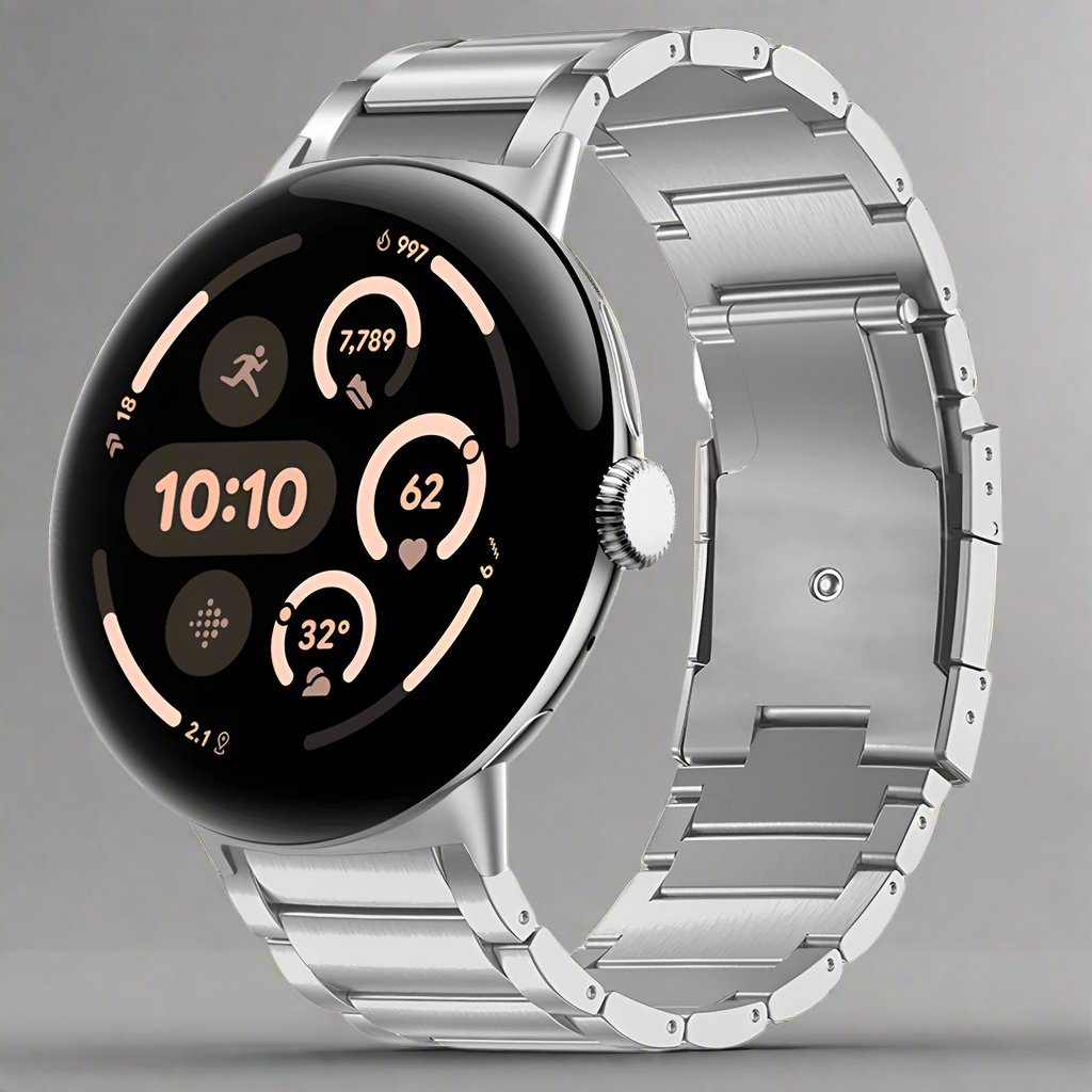 Titanium Precision Band for Google Pixel Watch 4 & Pixel Watch 3 – Premium Titanium Replacement Band (41 mm & 45 mm Compatible)