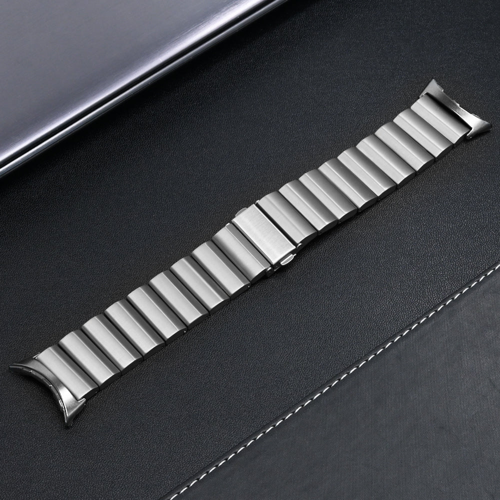 TitanGuard Pure Titanium Link Band for Google Pixel Watch 3 & 4 (45mm)