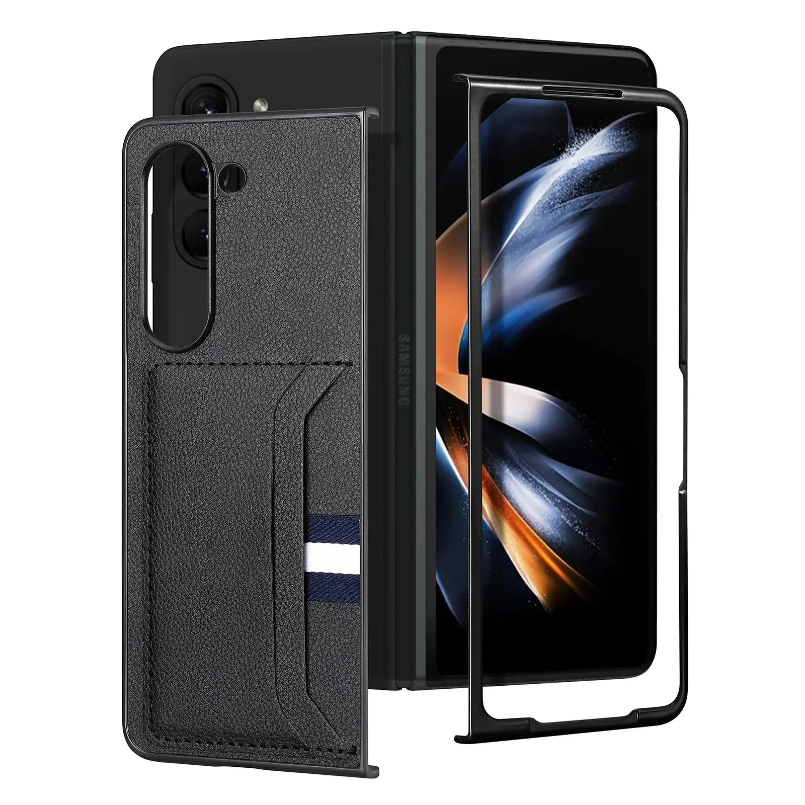 Anti-shock Coque Cover for Samsung Galaxy Z Fold6 Fold5 5G Fold 6 5 Fold4 Fold3 Fold2 Fold 2 3 4 Leather Phone Accessories Case Avontic