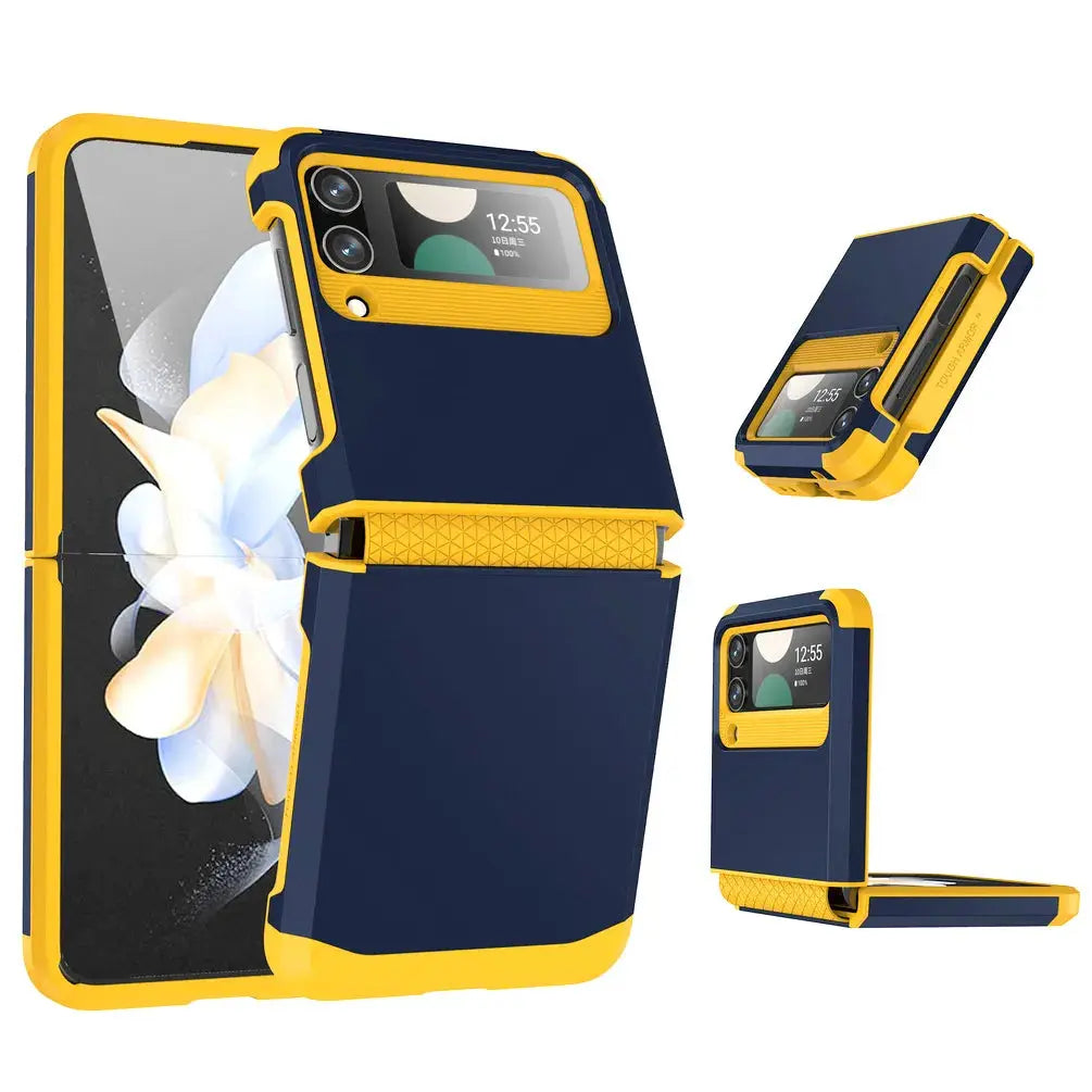 Armor Shockproof Protection Phone Case case For Samsung Z Flip 5 Flip5 Galaxy Z Flip 4 3 Dual Layer Heavy Duty Back Cover Avontic
