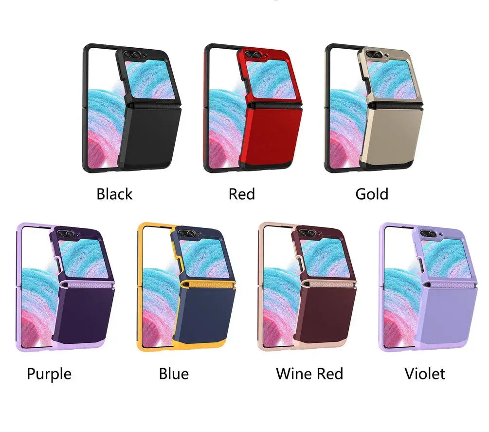 Armor Shockproof Protection Phone Case case For Samsung Z Flip 5 Flip5 Galaxy Z Flip 4 3 Dual Layer Heavy Duty Back Cover Avontic
