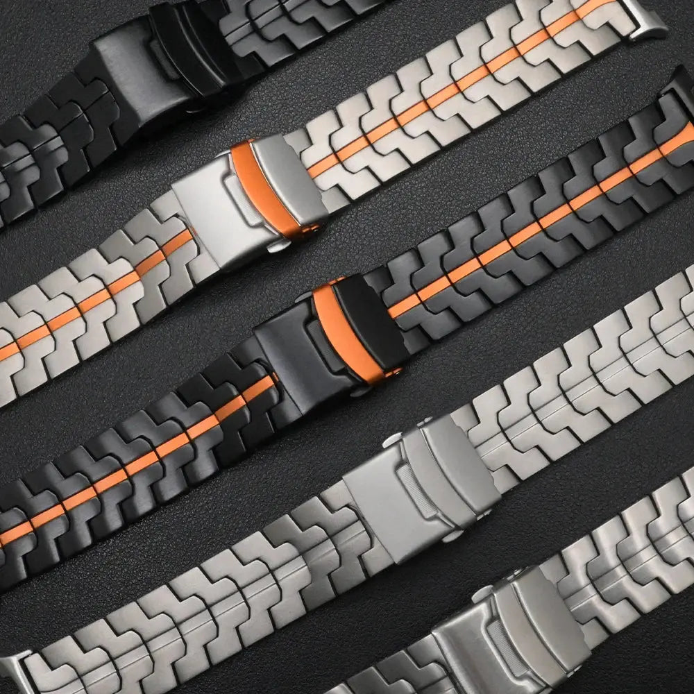 Black Gold Titanium Band for Samsung Galaxy Watch 8 Ultra2 Correa Bracelet Accessories for Samsung Watch8 Ultra 2 Loop Wristband Avontic