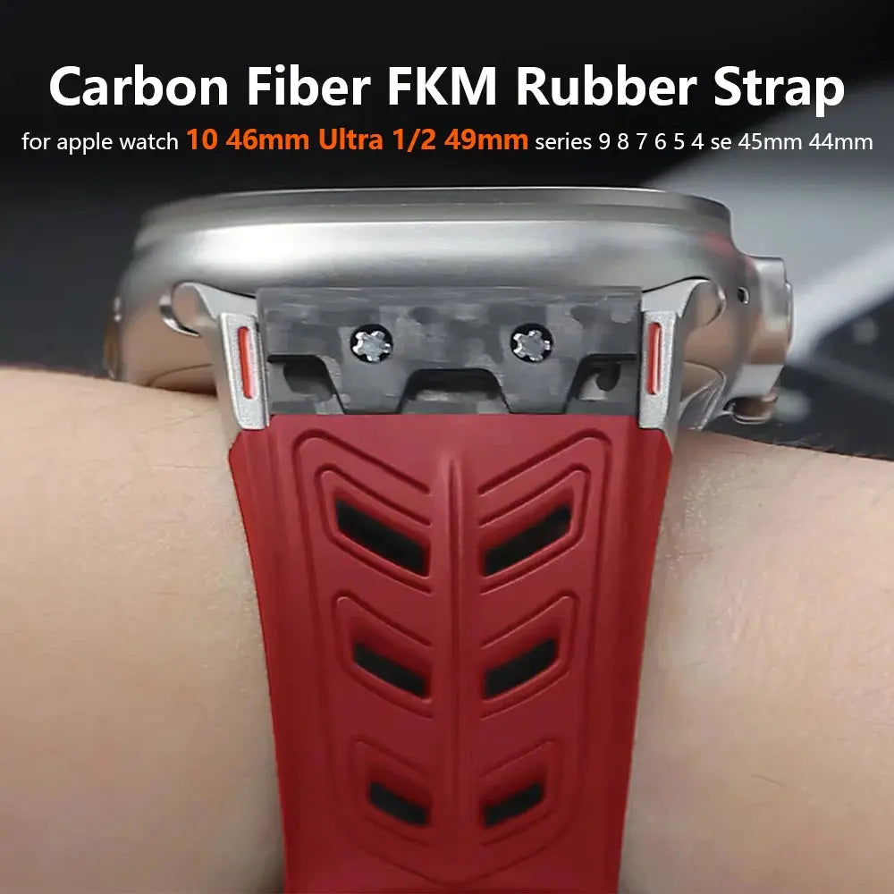 CarbonForce Pro FKM Fluororubber Band – Premium Carbon Fiber Design for Apple Watch Ultra & Series 10, 9, 8, 7 — product view 37