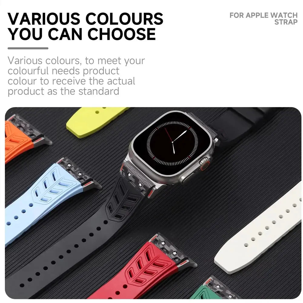 CarbonForce Pro FKM Fluororubber Band – Premium Carbon Fiber Design for Apple Watch Ultra & Series 10, 9, 8, 7 — product view 39
