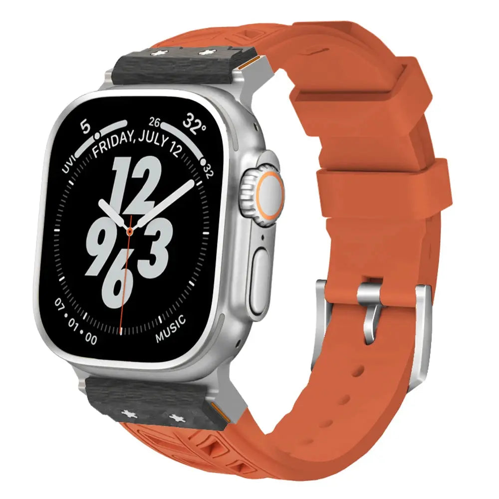 CarbonForce Pro FKM Fluororubber Band – Premium Carbon Fiber Design for Apple Watch Ultra & Series 10, 9, 8, 7 — product view 2