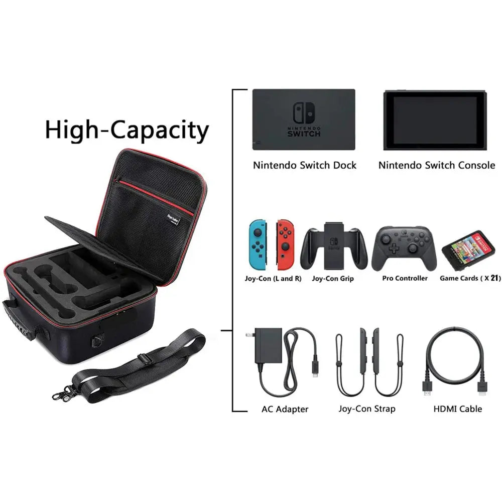 Carrying Storage Case Card Slot Large Capacity Pouch Protective Bag for Nintend Nitendo Nintendo Switch oled Game Accessories Avontic