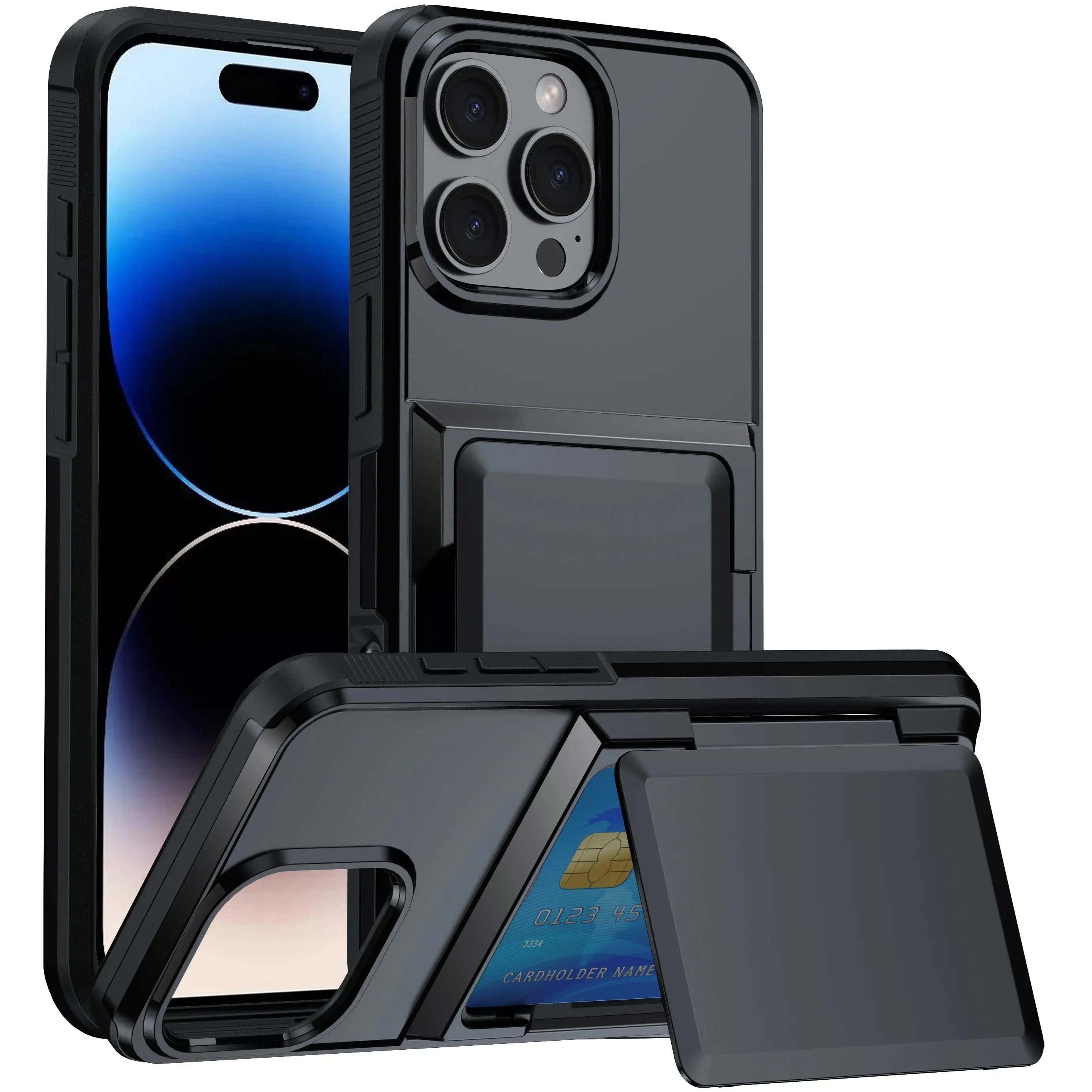 ArmorGuard Wallet Case with Card Holder for iPhone 16 and 16 Pro Max - Shockproof Heavy-Duty Protection — product view 2