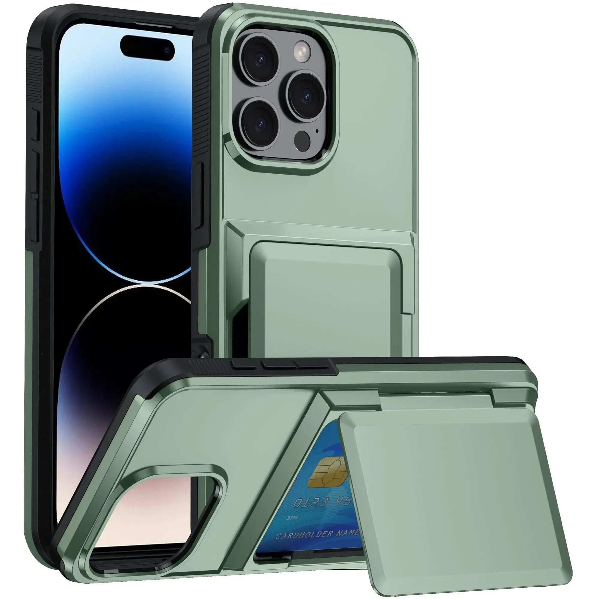 ArmorGuard Wallet Case with Card Holder for iPhone 16 and 16 Pro Max - Shockproof Heavy-Duty Protection — product view 4