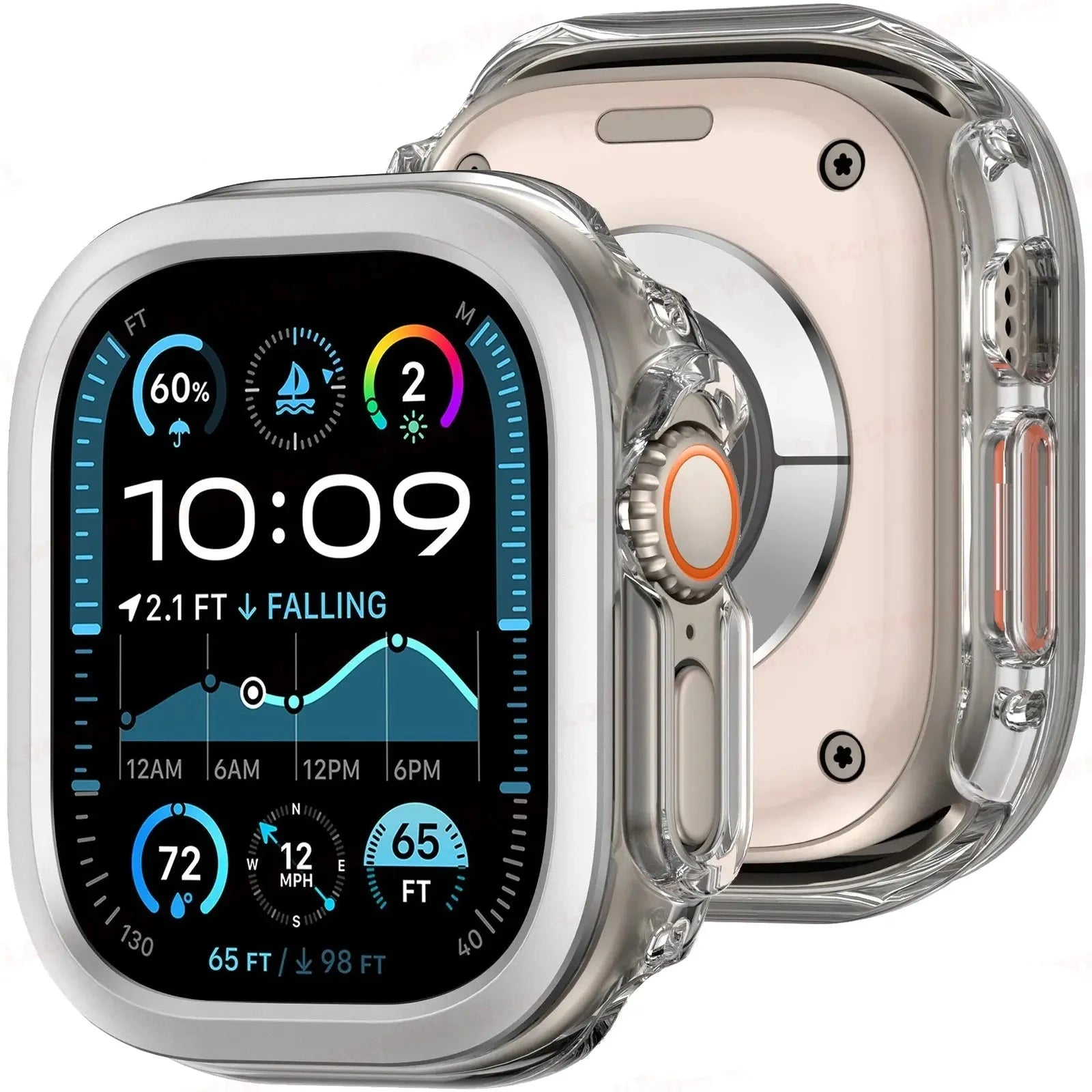 Case for Apple Watch Ultra 1 2 49mm Accessories PC Material Transparent Cover for iWatch Series 10 42mm 46mm IWatch Ultra 1 2 Avontic