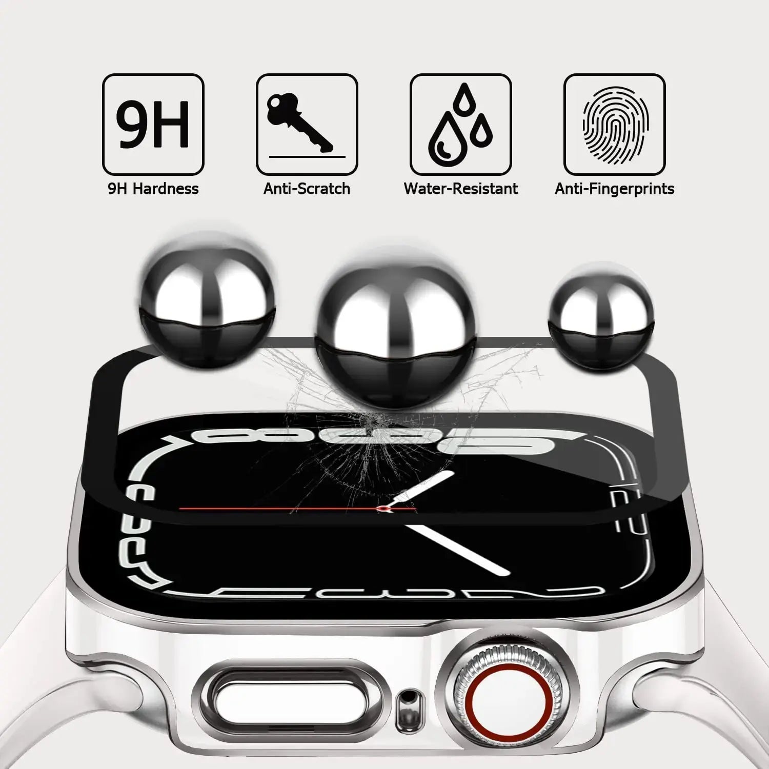 Case+Strap for Apple Watch 44mm 40 41mm 45mm Magnetic Band+PC Bumper Screen Protection Bracelet Iwatch Series 9 8 7 Se 6 5 Cover Avontic