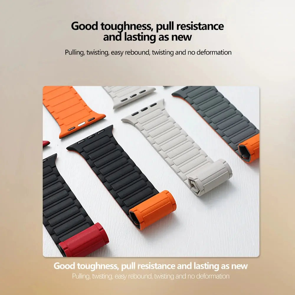 Case+Strap for Apple Watch 44mm 40 41mm 45mm Magnetic Band+PC Bumper Screen Protection Bracelet Iwatch Series 9 8 7 Se 6 5 Cover Avontic