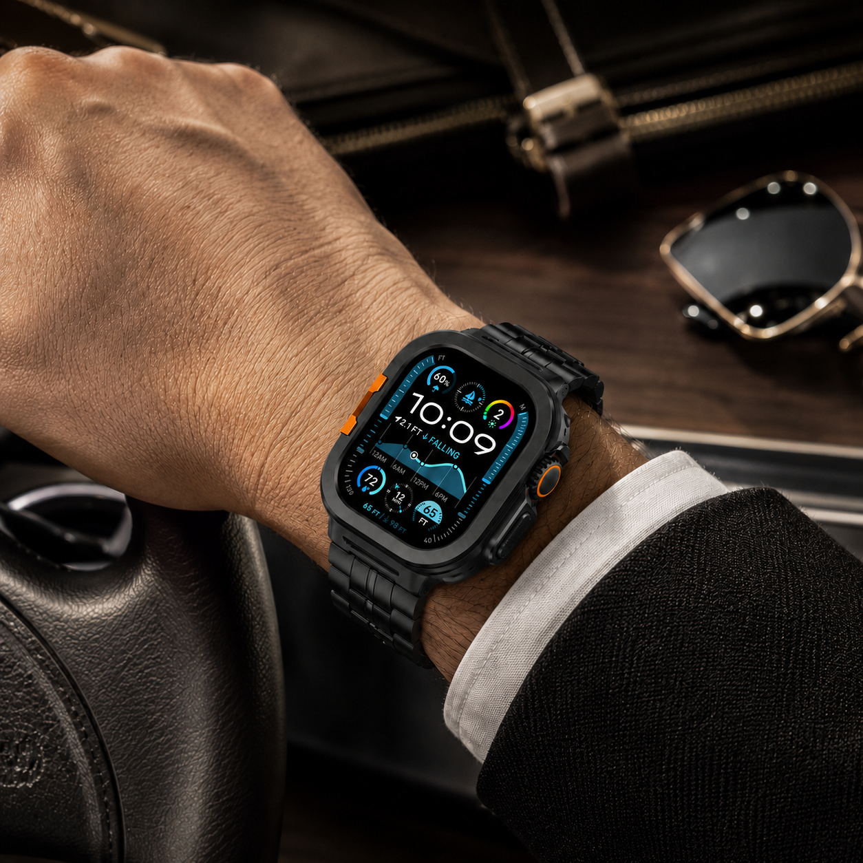 TitanGuard Apex Pro Titanium Armor Band & Case Combo for Apple Watch Ultra 1/2/3 & Series 10/11 46mm