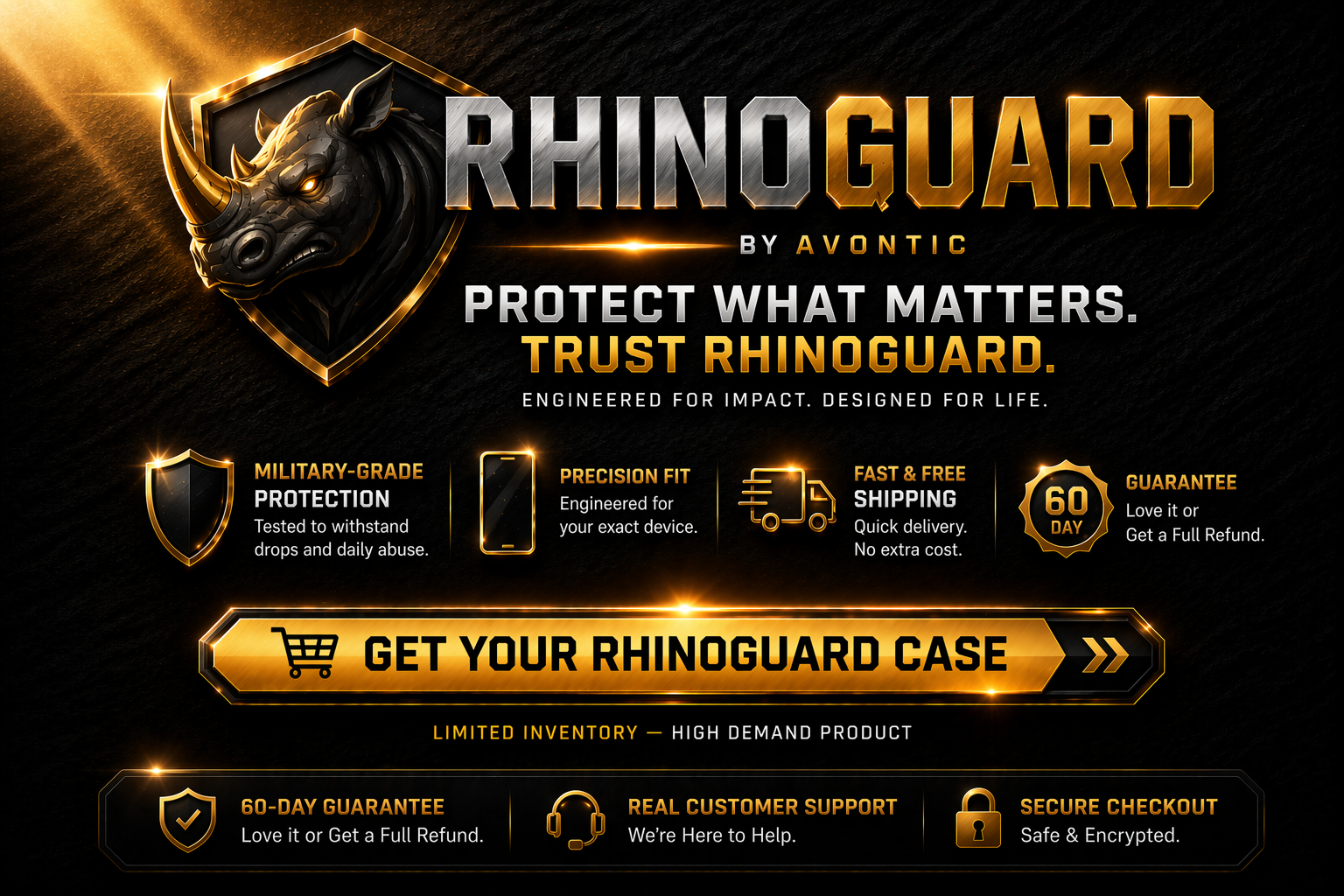 RhinoGuard Heavy Duty iPad Case with Rotating Stand & Shoulder Strap | Rugged Protective Case for iPad Air 13 (2024-2026)