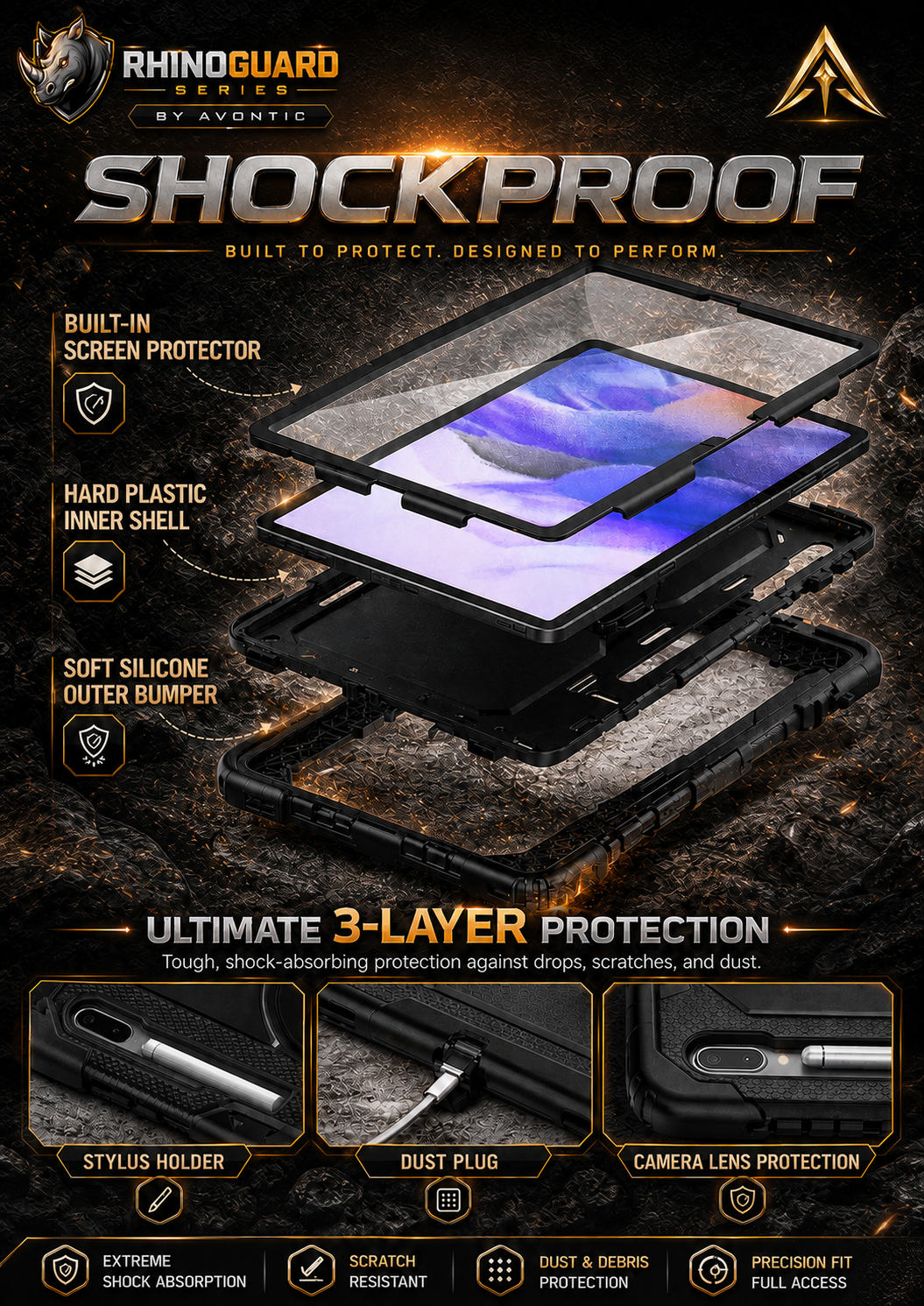 RhinoGuard Atlas 360 Pro — Heavy-Duty Samsung Galaxy Tab Case — product view 2