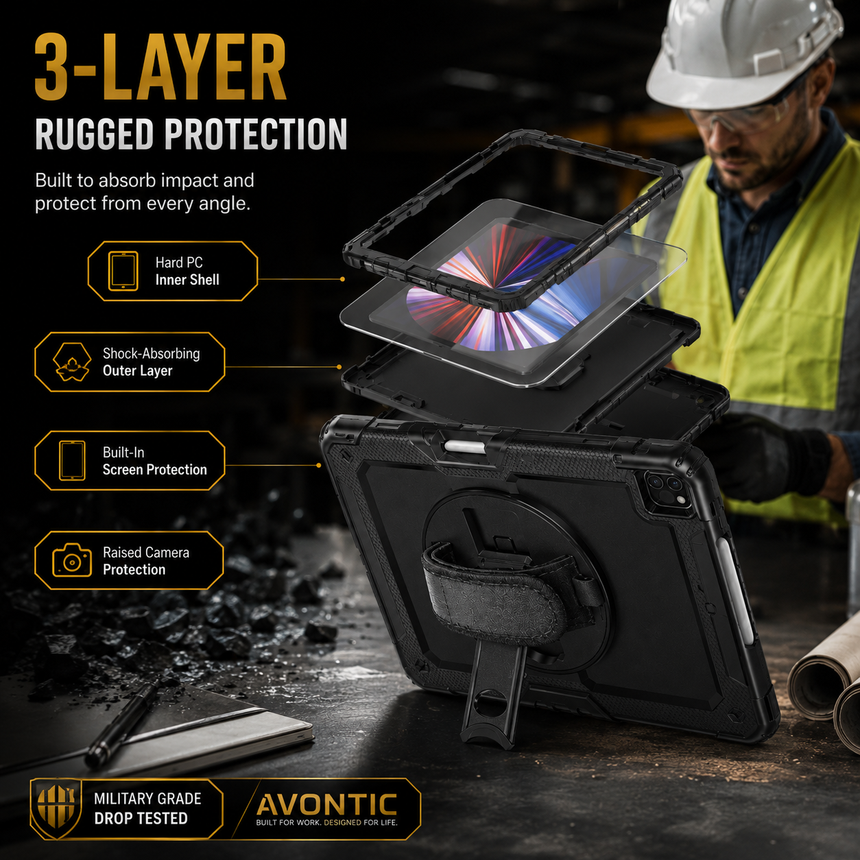 RhinoGuard Pro Business-Grade Heavy-Duty iPad Case - All iPad Models — product view 2